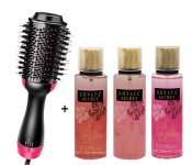 Generic 3 In 1 One Step Hair Dryer And Styler - Pink And Black + Atanos Secret 250ml Cherry Blossom Body Mist + Atanos Secret 250ml Love Addici Fragrance Mist + Atanos Secret 250ml Sheer Love Fragrance Mist