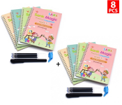 FN-Sank Magic 4 Piece Practice Copybook For Kids With Pen-A + FN-Sank Magic 4 Piece Practice Copybook For Kids With Pen-B