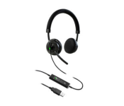 VT8200 Duo+3.5mm Plug and Play Wired Headset - Black