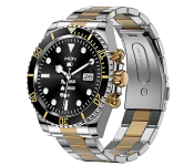 Skyline Luxury Double Color Chain Wrist Strap Smart Watch - Silver and Gold