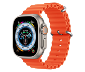Ultra N8 HD Screen Smart Watch Ocean Band Wavy Wrist Strap 