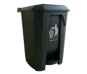 Industrial Plastic Waste Bin 50 Liter With Lid And Pedal - Grey  - Similar Product Imag - ID 128032