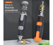 Generic 10 In 1 Screwdriver Multi-functional Multi-angle Household-Ratchet Screwdriver with 10pcs Screwdriver Bit  - Similar Product Imag - ID 127983