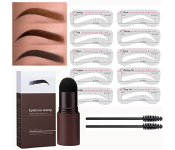 Loveme Beauty Multi Purpose Instant Shape Eyebrow Stamp Stencil kit with Eyebrow Brush 