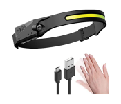 Galaxy COB LED Headlamp Waved Sensor Rechargeable Flashlight Image