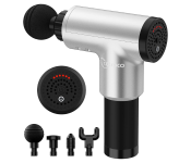 MT Handheld Facial Gun Deep 6 Mode Vibrator Massager with 4 Heads