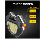 Set of 2 Multifunction LED Portable Flashlight Outdoor Camping Keychain Light USB Rechargeable Lights With Cigarette Lighter Corkscrew
