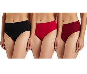 Pack of 3 Ideal Women's Comfy Cotton Stretchable Soft Line Panty - 100cm