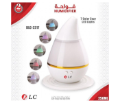 JP DLC 2217 5V USB Mini Humidifier with 7 LED Color Light - 250ml, White