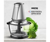 Geepas GMC42014 1.2L Stainless Steel 2 Speed Double Blades 400W Chopper-Silver
