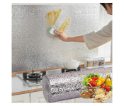 GTC 22001006 Anti-Mold and Heat Resistant Oil Proof And Waterproof Auminium Foil Wallpaper for Walls Cabinets Drawers Of 60 x 300 CM -Silver  - Similar Product Imag - ID 130023