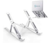 GTC 22000977 Adjustable Foldable Portable Stand for Desk  Aluminum Laptop Holder Riser -Silver  - Similar Product Imag - ID 130052