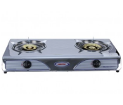 Geepas GK73-BS 120mm +100mm size stainless steel Auto ignition Double Gas burner- Silver