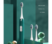 GTC 22000986 Fashionable and Convenient Sonic Electric Toothbrush With 2 Replacement Toothbrush Heads -Green  - Similar Product Imag - ID 130043