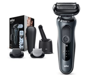 Braun SHAVER60-N7650CC Stainless Steel SensoFoil blades Corded Li-Ion Battery Waterproof Wet And Dry Electric Shaver-Grey