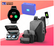 D18 Fitness Tracker Bluetooth Smart Bracelet Heart Rate Monitor With Colour LCD Touch Screen For Android And IOS - Black + FN-Electric Display F9-5 TWS Mini Wireless Stereo Invisible Sports Headset With Charging Bin Mini + Three-Piece Splicing Couple Large Backpack With USB Charging - Grey + TG-166 Bluetooth Speaker Outdoor Portable Hands-Free Calling - Blue 