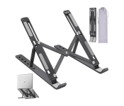 GTC 22000978 Adjustable Foldable Portable Stand for Desk  Aluminum Laptop Holder Riser -Black  - Similar Product Imag - ID 130051