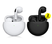 True Wireless Stereo In-Ear Earphone - Black + True Wireless Stereo In-Ear Earphone (White)