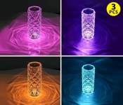 Crystal Diamond Color Changing Creative Romantic Rose Acrylic Image