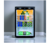 Geepas  GSC1601BE 165Liters Tropicalized Defrost Technology Single Door Fully Automatic Dual Temperature Zone 2 Star Chiller-Black  - Similar Product Imag - ID 130340