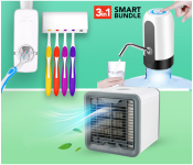 Epsilon EN4697 Automatic Water Dispenser + Mini Portable Air Conditioner JA034,Humidifier,Purifier 7 Color Mood Light + Jongo Toothpaste Dispenser -JA154