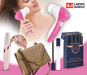 5 In 1 Beauty Care Massager JA164 - Assorted + RMN Wanhengda Pedi Electronic Finishing Touch Tool And Callus Remover - Rose Gold + Qibest 4 Shades Make Up Non Stick Cup Lip Gloss Mini Size Tubes Set A Lipstick + Hanzo Cross Body Wallet Bag For Women