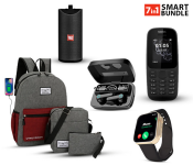 Galaxy Unisex Set Of 3 Pieces Business Laptop Backpack - Grey + M19 Digital Display TWS Mini Sports Headset With Charging Bin + D21 Series 8 Smart Watch Ultra - Black + TG 113 Portable Wireless Bluetooth Stereo High Bass Speaker - Assorted (Bulk) + Nokia 105 Dual Sim Mobile Phone - Black (Refurbished) 