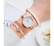 Top Brand Women Bracelet Watches Set Fashion Women Dress Ladies Wrist Watch Luxury Rose Gold Quartz Watch Set montre femme