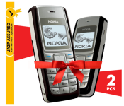 Bundle 2 PCs Set Nokia 1112 Mobile Phone- Black (Refurbished)