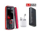 Bundle 1 PCs Set Nokia 5130 Xpress-Music Mobile Phone - Black (Refurbished) + 1 PCs Set inPods 12 Twin Bluetooth Headset - White + 1 PCs Set Demaco Super Power Bank 20000mAh - Black