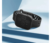 LED Wrist Watch for Unisex with Silicon Strap - Black