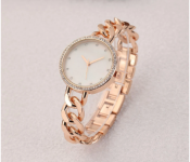 Ladies Elegant Fashion Quartz Wristwatch - Rose Gold