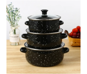 Jongo 6 pcs High Quality Casserole Set With Glass Lid - Black  - Similar Product Imag - ID 132997