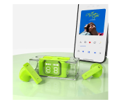 Generic Wireless Earphones Sound Stereo Wireless earbuds With LED Digital Display Charging Box - Green 