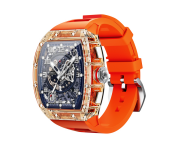 Belking BK-SM10 Crystal Case Waterproof Bluetooth Smart Watch - Orange