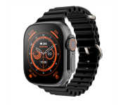 T500 Ultra Pro Clip USB Charging  Smart Watch Ocean Band Loop Wrist Strap - Black