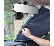 Automatic Retractable Windshield Sunshade for all type of Cars, Anti UV - Grey  - Similar Product Imag - ID 113951