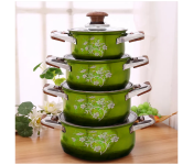 4 pcs High Quality stainless steel cookware set - Green
