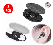 Bundle 1 PCs Set GT Invisible Sleep Wireless Earphone Ipx5 Waterproof Mini Wireless Earphone Digital Battery Display Sports Earbuds - Black + 1 PCs Set GT Invisible Sleep Wireless Earphone Ipx5 Waterproof Mini Wireless Earphone Digital Battery Display Sports Earbuds - White