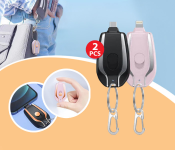 Bundle 2 PCs Set 2 in 1 Mini Power Bank Fast Charging Emergency Power Bank Backup For Type - C And Iphone 