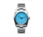 Empower Waterproof Stainless Steel Classic Wrist Watch For Women - Cyan And Silver