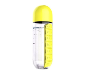 Plastic Pill Organizer Water Bottle Yellow/Clear 24x8x8cm  - Similar Product Imag - ID 134081