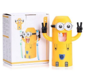 Wall Mounted 3in1 Automatic Minion Toothpaste Dispenser with 2 Tooth Brush Holder Yellow 19X8X6 Cm  - Similar Product Imag - ID 134083