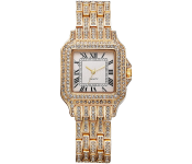 Luxury Women Watch Full Rhinestone Ladies Wrist Watch Relogio Feminino - Gold