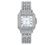 Luxury Women Watch Full Rhinestone Ladies Wrist Watch Relogio Feminino - Silver
