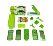 12-Piece Super Slicer And Chopper Set Green/White/Silver 11.5x4.7x6inch