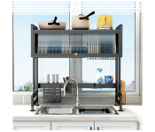 Dish Drying Rack Storage Above The Sink With Top Glass Shelves For Kitchen Bowl Storage  - Similar Product Imag - ID 132032