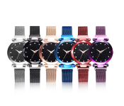 Bundle 1 PCs Set FLLi Star Sky Magnetic Mesh Strap Watch - Silver + 1 PCs Set FLLi Star Sky Magnetic Mesh Strap Watch - Purple + 1 PCs Set FLLi Star Sky Magnetic Mesh Strap Watch - Gold + 1 PCs Set FLLi Star Sky Magnetic Mesh Strap Watch - Black + 1 PCs Set FLLi Star Sky Magnetic Mesh Strap Watch - Blue + 1 PCs Set FLLi Star Sky Magnetic Mesh Strap Watch - Red