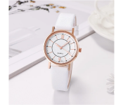 Luxury Casual Leather Simple Dress Quartz Ladies Wristwatch - White  - Similar Product Imag - ID 134479