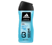 Adidas 3-In-1 Ice Dive Marine Extract Body Hair Face Shower Gel